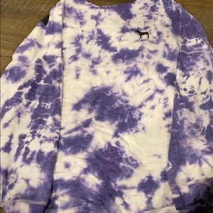 PINK tie dye crew neck